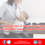 Reglamentan ley que declara el descanso por maternidad como "días laborados" para el pago de utilidades