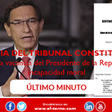 SENTENCIA DEL TRIBUNAL CONSTITUCIONAL - Caso de la vacancia del Presidente de la República por incapacidad moral