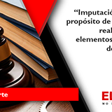 Imputación necesaria a propósito de la probanza y realización de los elementos constitutivos del tipo penal.